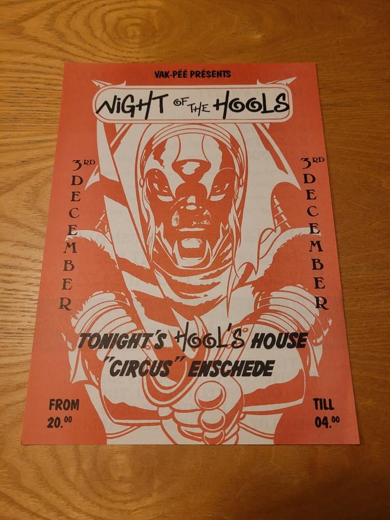 Night of the hools flyer ( gabber hardcore thunderdome ), Ophalen of Verzenden
