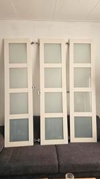 3 deuren met frosted glas wit ikea, Ophalen of Verzenden, 25 tot 50 cm, Glas, 50 tot 100 cm