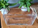 Zware glazen Accubak 30x10x18cm - Transparant, Huis en Inrichting, Kunststof, Gebruikt, Schaal, Ophalen of Verzenden