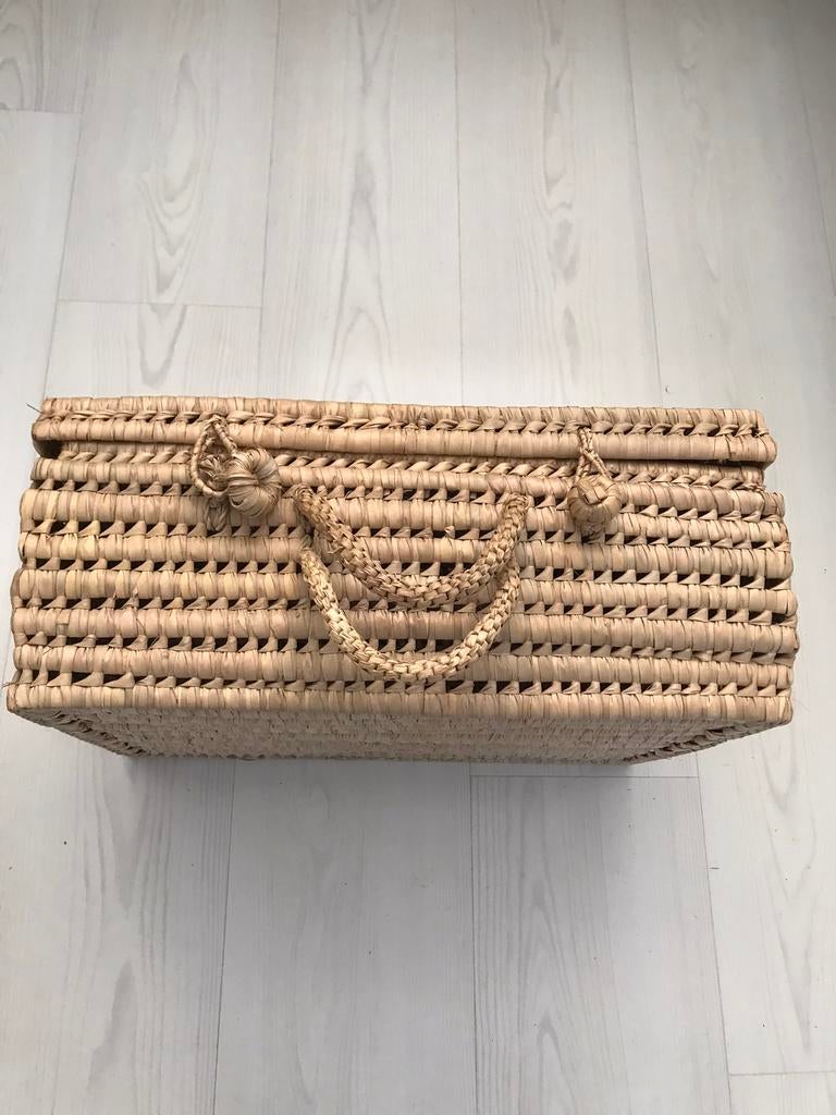 Mooie Rieten Koffer/Mand, Huis en Inrichting, Gebruikt, Mand, Ophalen of Verzenden, Riet