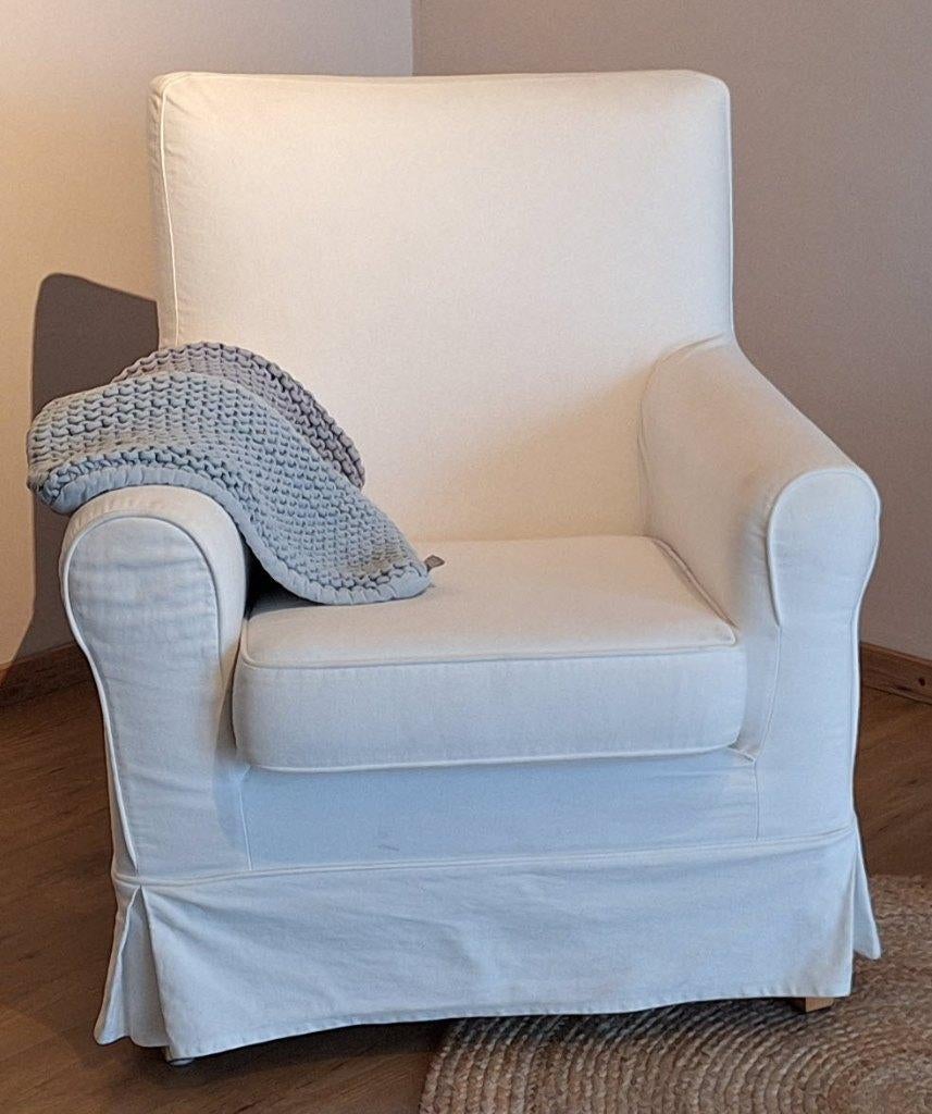 Witte fauteuil Ikea, Huis en Inrichting, Fauteuils, Ophalen, 75 tot 100 cm, 75 tot 100 cm, Stof