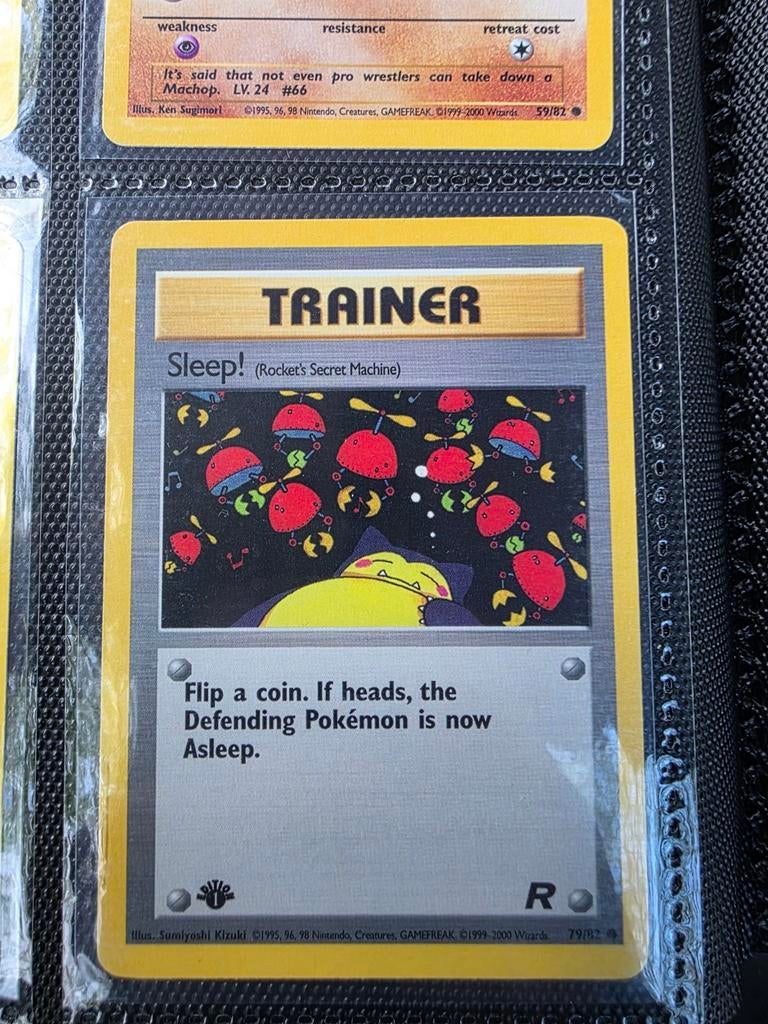 Pokémon Trainer Kaart: Sleep! (Rocket's Secret Machine), Ophalen of Verzenden, Gebruikt, Losse kaart