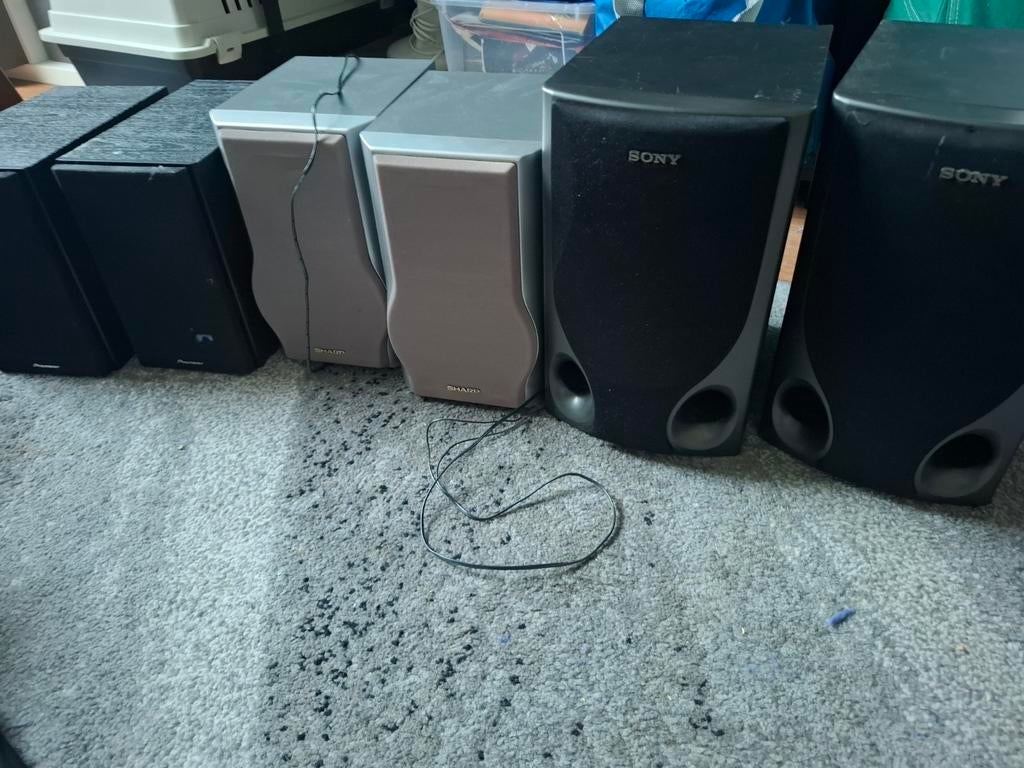 Diverse set luidsprekers: Sony, Sharp en Pioneer, Audio, Tv en Foto, Luidsprekers, Ophalen of Verzenden