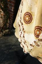 strijkvrije bruine top met geschulpte randjes - L, Bruin, Maat 42/44 (L), Ophalen of Verzenden, Zo goed als nieuw