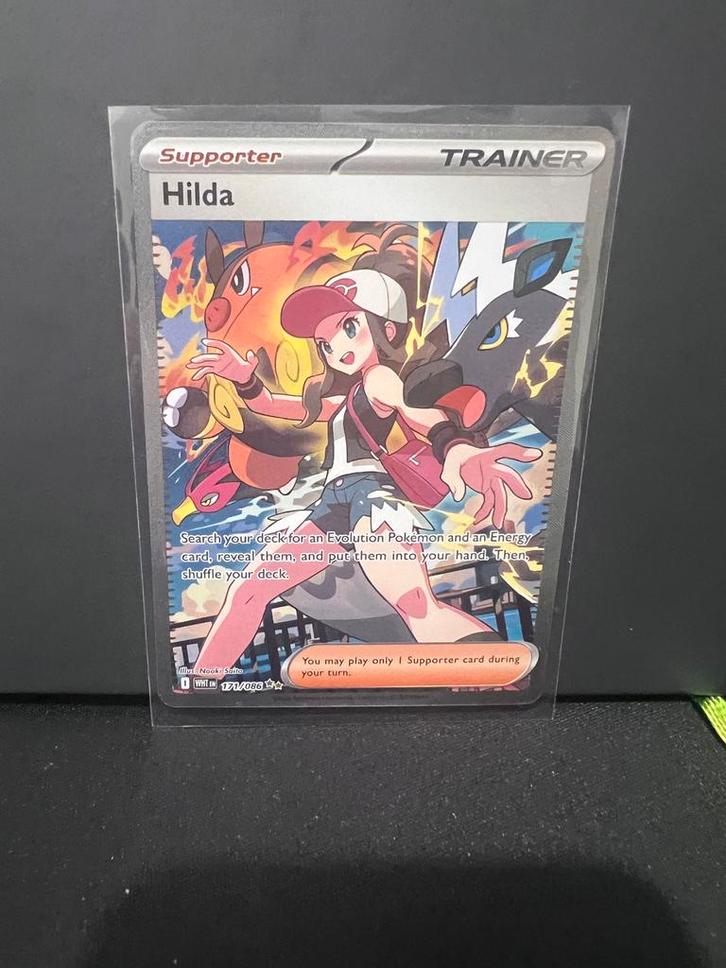 Pokemon kaart Hilda Trainer WHT 171/086 Trainer Near Mint, Hobby en Vrije tijd, Verzamelkaartspellen | Pokémon, Zo goed als nieuw
