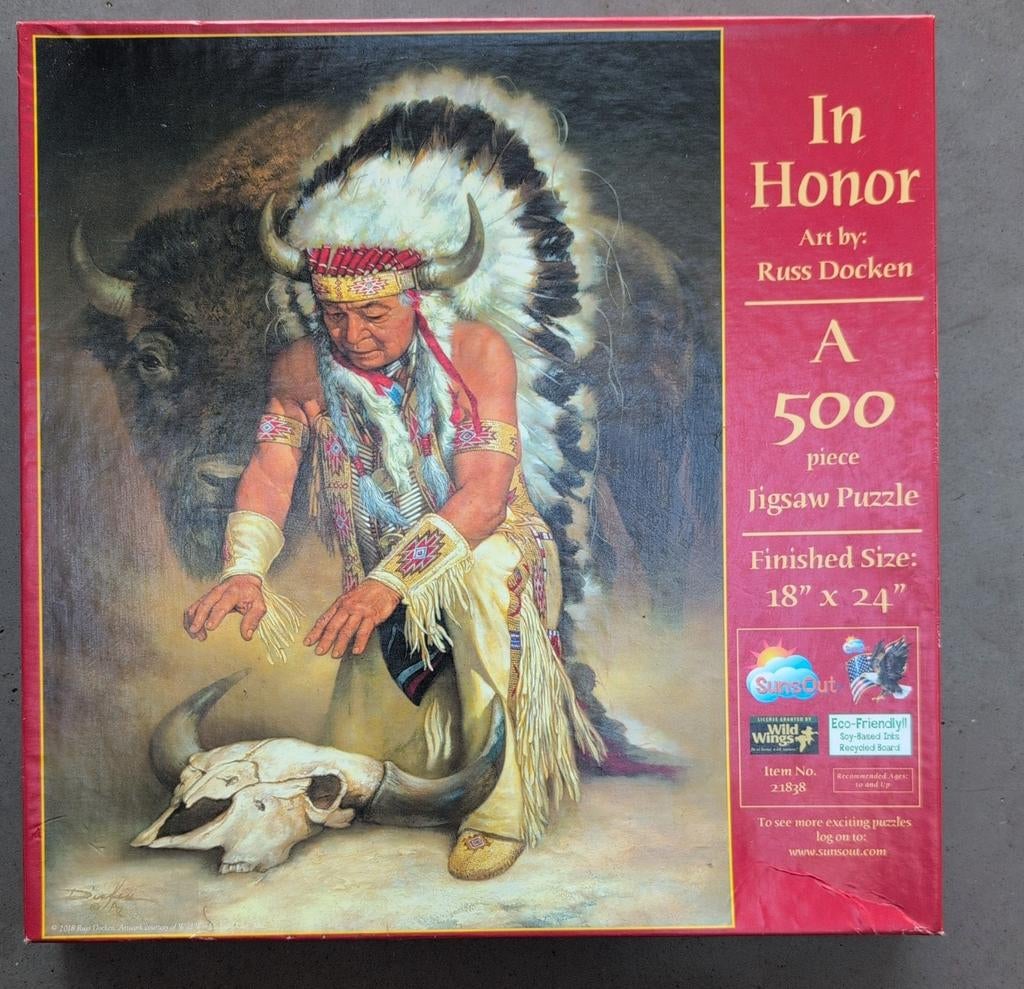 Puzzel indiaan, Ophalen, 500 t/m 1500 stukjes