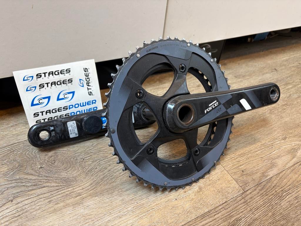 SRAM Force 22 Crankstel met Stages Powermeter, Crankstel of Pedalen, Ophalen of Verzenden, Zo goed als nieuw, Racefiets