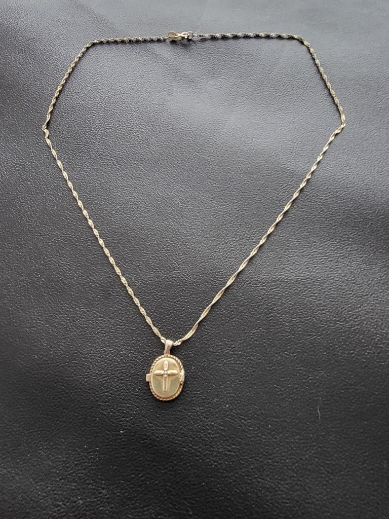 Zilver ketting met hanger, Antiek en Kunst, Verzenden, Zilver
