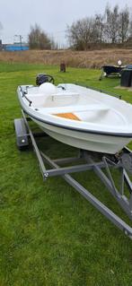 Terhi 400C consoleboot met 10 PK Mercury en boottrailer, Watersport en Boten, Ophalen, Tot 10 pk, Zo goed als nieuw, 3 tot 6 meter