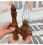 Antiek 1980 vintage wandlamp olielamp stormlamp lantaarn, Antiek en Kunst, Antiek | Lampen, Ophalen of Verzenden