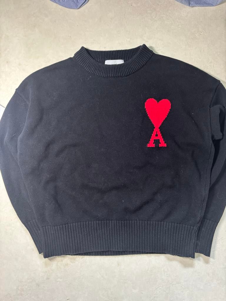 Ami Paris Sweater, Kleding | Heren, Truien en Vesten, Zo goed als nieuw, Maat 46 (S) of kleiner, Zwart, Ophalen of Verzenden