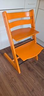 Oranje Tripp Trapp stoel met gebruikssporen, Ophalen, Gebruikt, Meegroeistoel