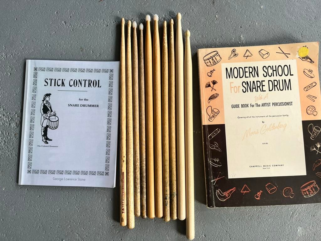 Bladmuziek drums stick control modern drummer 5x drumstokken, Ophalen of Verzenden, Zo goed als nieuw, Trommel