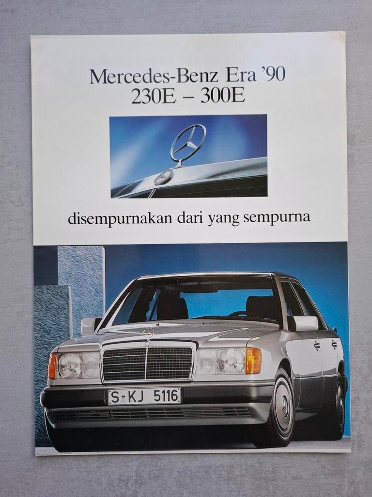 Indonesische Mercedes-Benz 230E-300E folder - 1990, Ophalen of Verzenden, Zo goed als nieuw, Mercedes