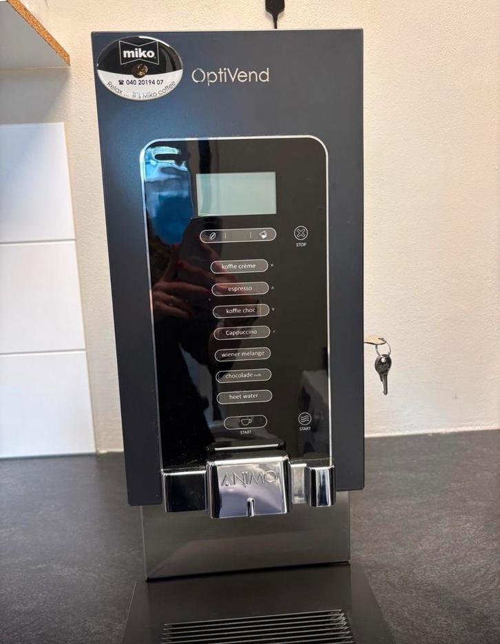 Animo OptiVend Koffiemachine - Professionele Koffieautomaat, Witgoed en Apparatuur, Koffiezetapparaten, Gebruikt, Overige typen