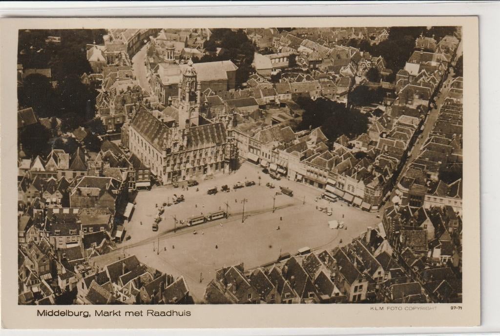 Middelburg panorama Markt, Verzamelen, Ophalen of Verzenden, Ongelopen, Zeeland