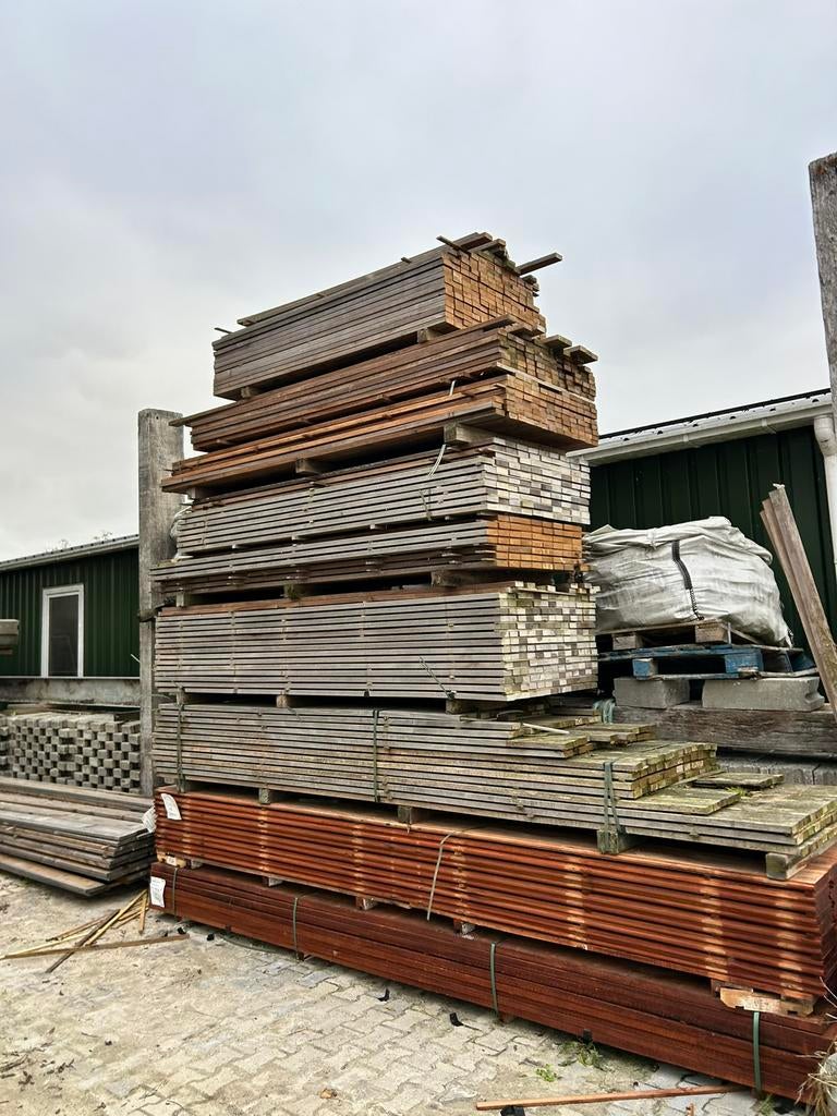 Hardhouten plank 30x200 mm beschoeiing Angelim Vermelho, Planken, Nieuw, Ophalen of Verzenden, Hardhout