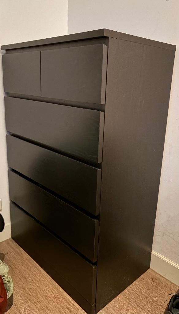 Ikea ladekast Malm, Ophalen, Gebruikt, 5 laden of meer, 100 tot 150 cm