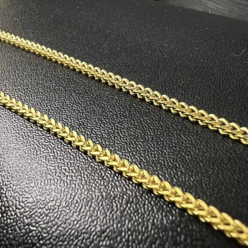 14 karaat gouden ketting vossenstaart schakel, Ophalen of Verzenden, Nieuw, Goud
