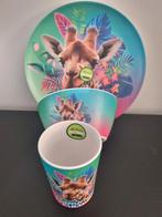 Melamine summer servies 3-delig, giraffe- NIEUW, Ophalen of Verzenden, Nieuw