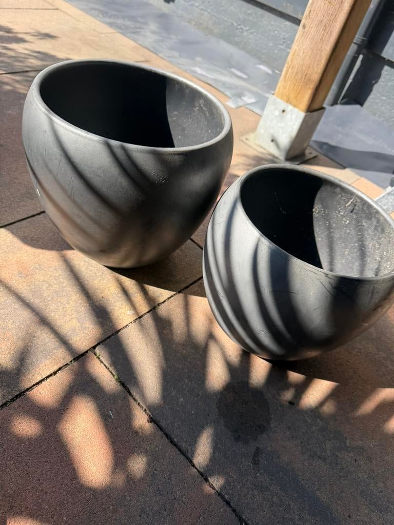 Bloempotten, Tuin en Terras, Bloempotten, Rond, Ophalen of Verzenden, Zo goed als nieuw, Aardewerk