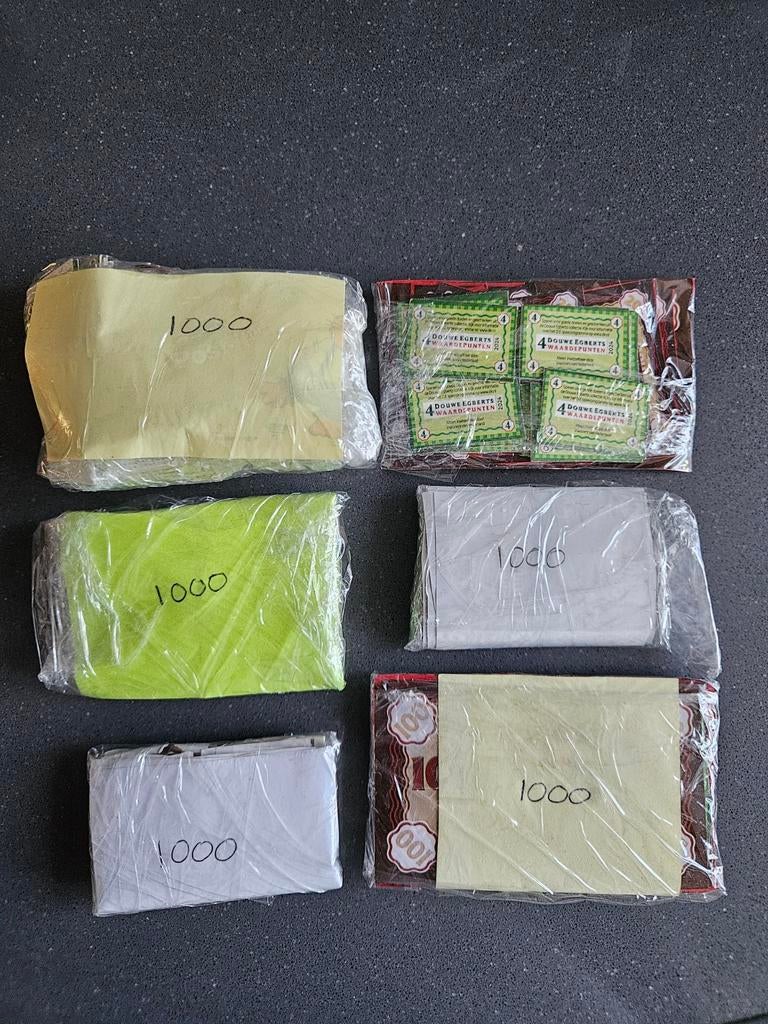 6000 Douwe Egberts punten, Ophalen, Koffie of Thee, Zegels, Bonnen of Punten