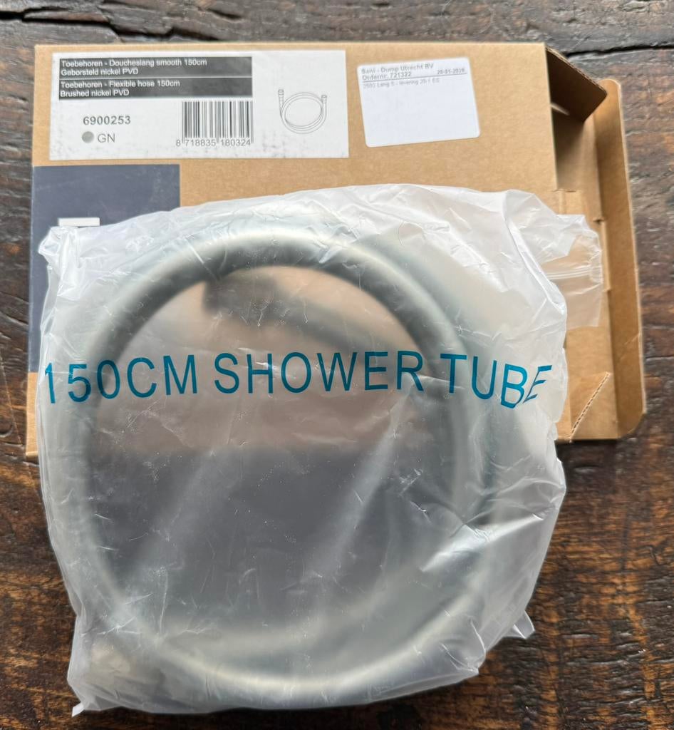 IVY doucheslang smooth brushed nickel 150 cm, Ophalen of Verzenden, Nieuw