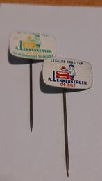 2 Speldjes A. Lekkerkerker kaas, Verzamelen, Speldjes, Pins en Buttons, Verzenden, Gebruikt, Overige onderwerpen