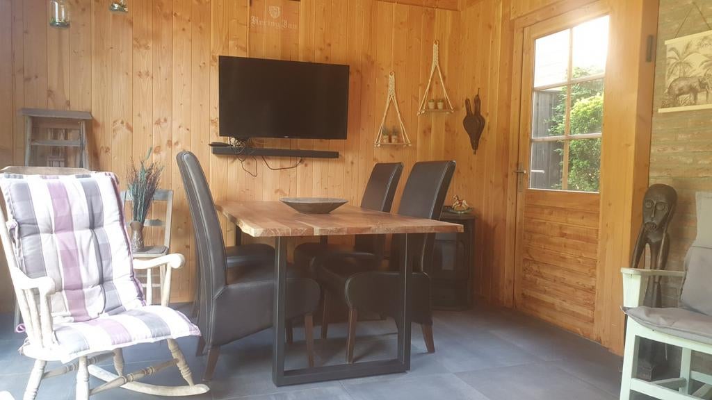 Tafel incl 6 stoelen, Huis en Inrichting, Tafels | Eettafels, Ophalen, Rechthoekig, 50 tot 100 cm