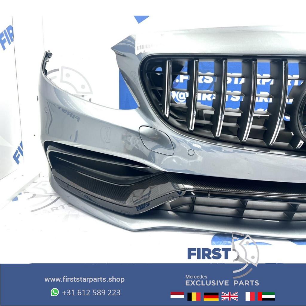 C205 C63 BUMPER AMG FACELIFT A2058804701 VOORBUMPER CARBON C, Gebruikt, -, Voor, Ophalen of Verzenden
