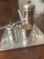 Verzilverde koffieset, Antiek en Kunst, Ophalen, Zilver