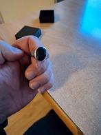 Zilveren ring met zwarte Onyx, maat 21, 20 of groter, Ophalen of Verzenden, Zo goed als nieuw, Dame of Heer