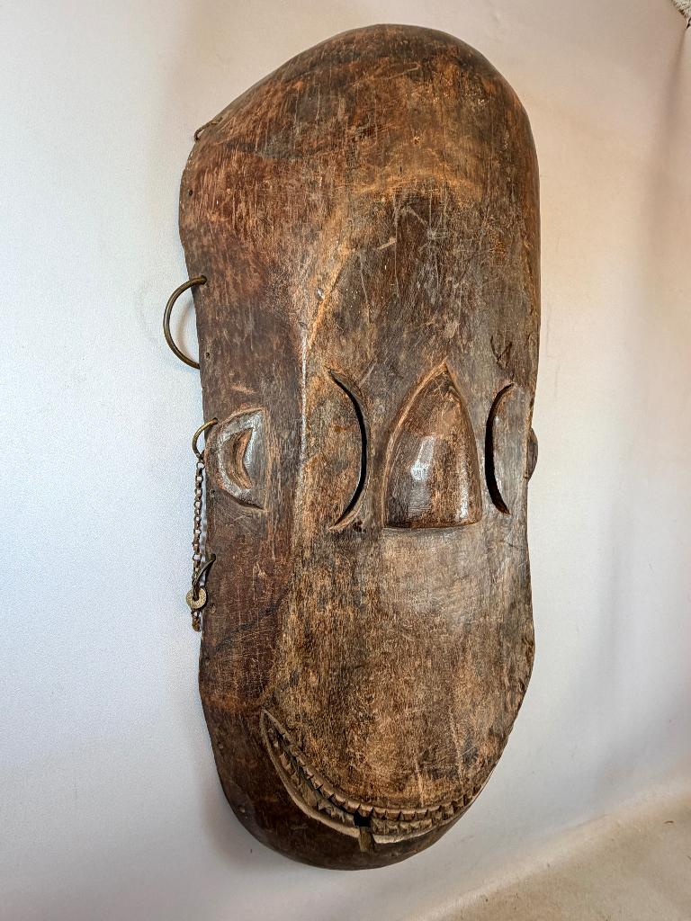 260402 Zeer groot zwaar Afrikaans Fang masker - Gabon., Ophalen of Verzenden