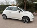 Fiat 500 1.2 C 69PK AIRCO/CABRIO /pdc/16” 118797 km NAP, Voorwielaandrijving, 4 cilinders, Leder en Stof, Wit