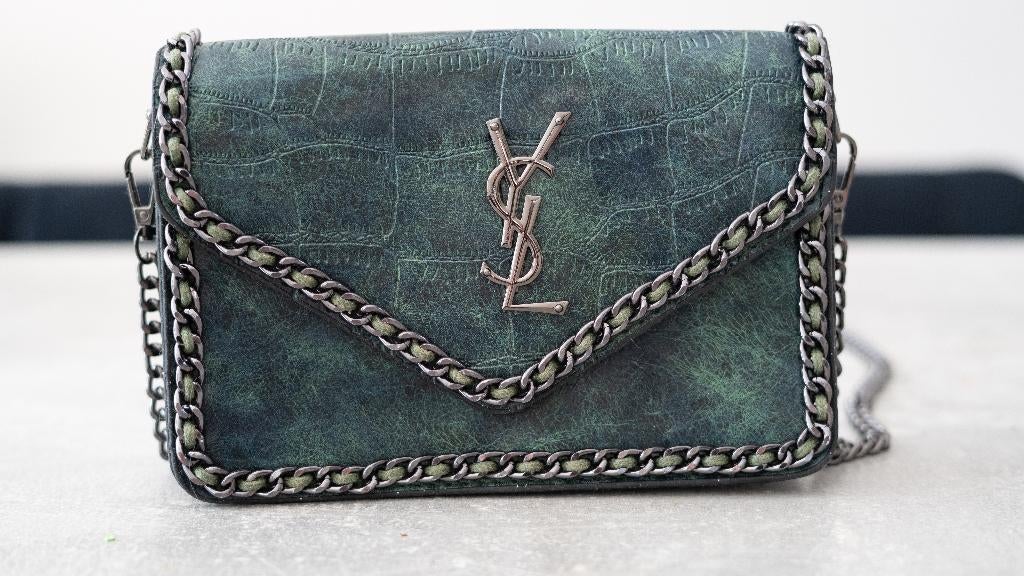 Saint Laurent tas/bag Cassandra lijn, Ophalen of Verzenden, Zo goed als nieuw, Groen, Handtas