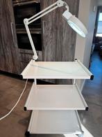 Trolley met loeplamp voor bv pedicure, Ophalen, Gebruikt, Loeplamp
