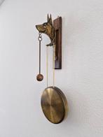 Gong met messing hondenkop wandhanger, Ophalen of Verzenden