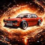 Nissan Skyline (C10) Hakosuka Solido Works '70, oranje met., Solido, Solido, Rue de L' Ecusson 2, 56120 Josselin France, Nieuw