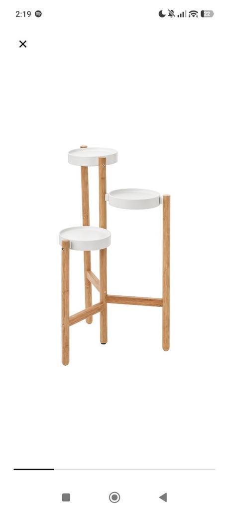 Ikea Satsumas plantenstandaard met 3 etages (2 stuks), Ophalen, Minder dan 60 cm, Zo goed als nieuw, Binnen