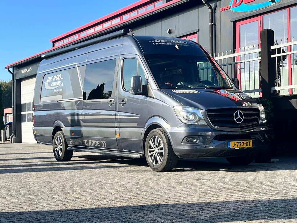 Mercedes 319 CDI V6 camper voor motorsport, Caravans en Kamperen, Campers, Buscamper of Camperbus, Tot en met 2, Mercedes-Benz
