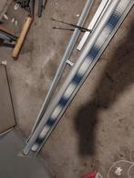 Electrische Zonnescherm knikarm 3,20m blauw wit, Tuin en Terras, Ophalen, Gebruikt, Elektrisch, 150 tot 300 cm