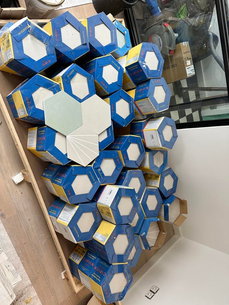 Nieuwe Hexagon Tegels - Diverse Kleuren en Patronen, Doe-het-zelf en Verbouw, Tegels, Ophalen, Keramiek, Nieuw, Minder dan 20 cm