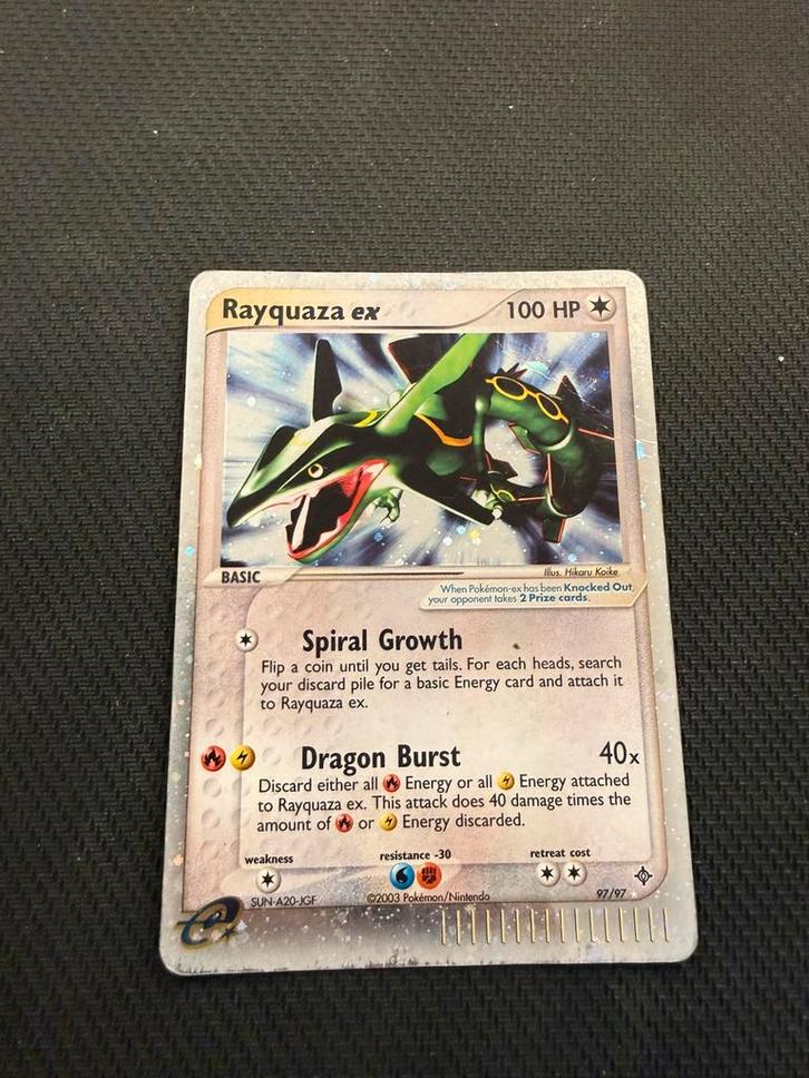 Rayquaza Ex 97/97!, Hobby en Vrije tijd, Verzamelkaartspellen | Pokémon, Zo goed als nieuw, Ophalen of Verzenden