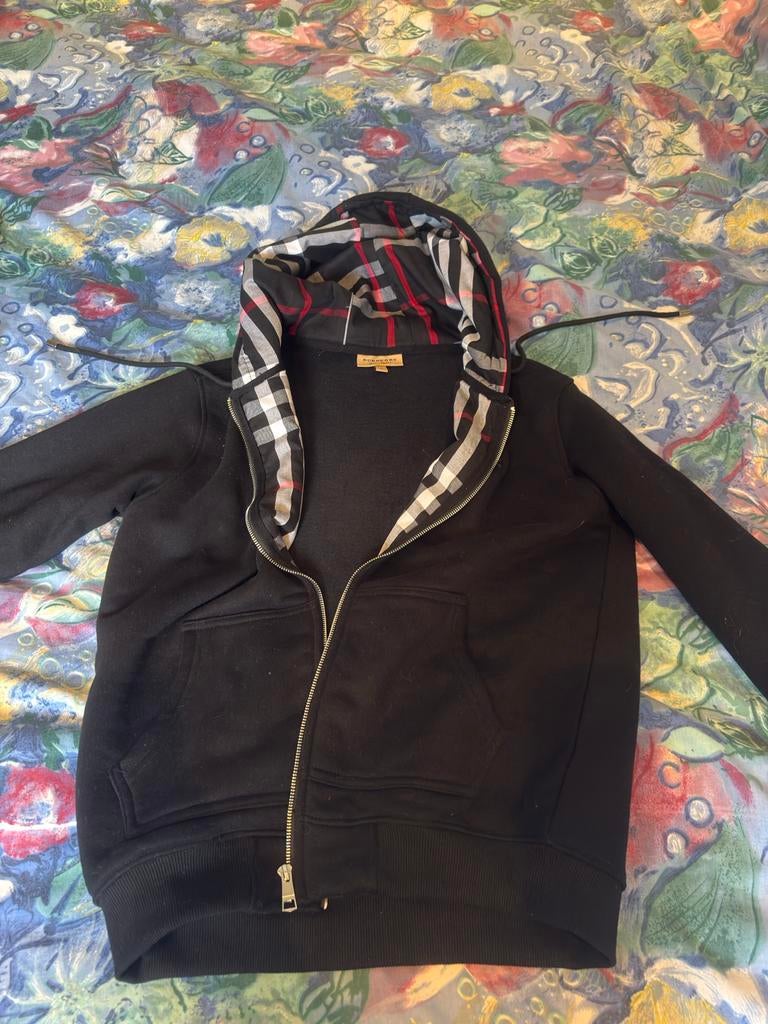 Burberry vest maat S met geruite capuchon, Kleding | Dames, Truien en Vesten, Gedragen, Maat 36 (S), Zwart, Ophalen of Verzenden