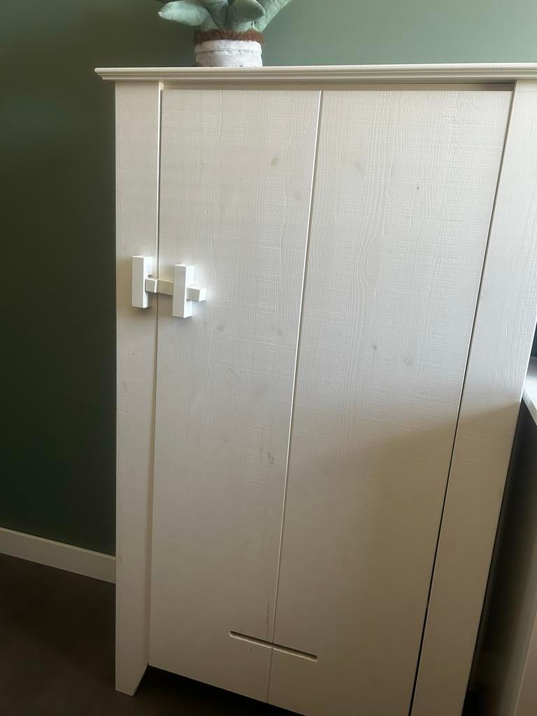 WOOOD Boerenkast Gijs wit - Baby Kledingkast, Ophalen, Gebruikt, Kast, 105 cm of meer