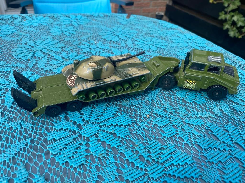 Matchbox Battle Kings K-103 Tank Transporter 1973, Overige merken, Gebruikt, Ophalen of Verzenden, Tank
