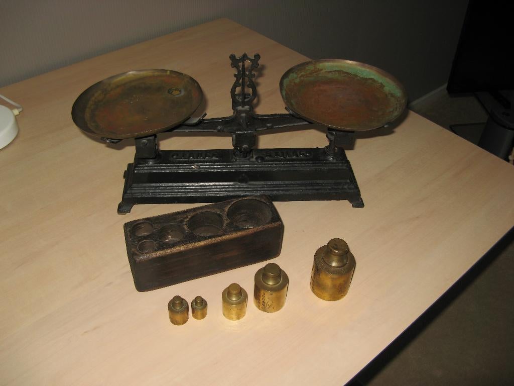 antieke weegschaal, Witgoed en Apparatuur, Weegschalen, Ophalen, Overige typen, Gebruikt, Minder dan 10 kg