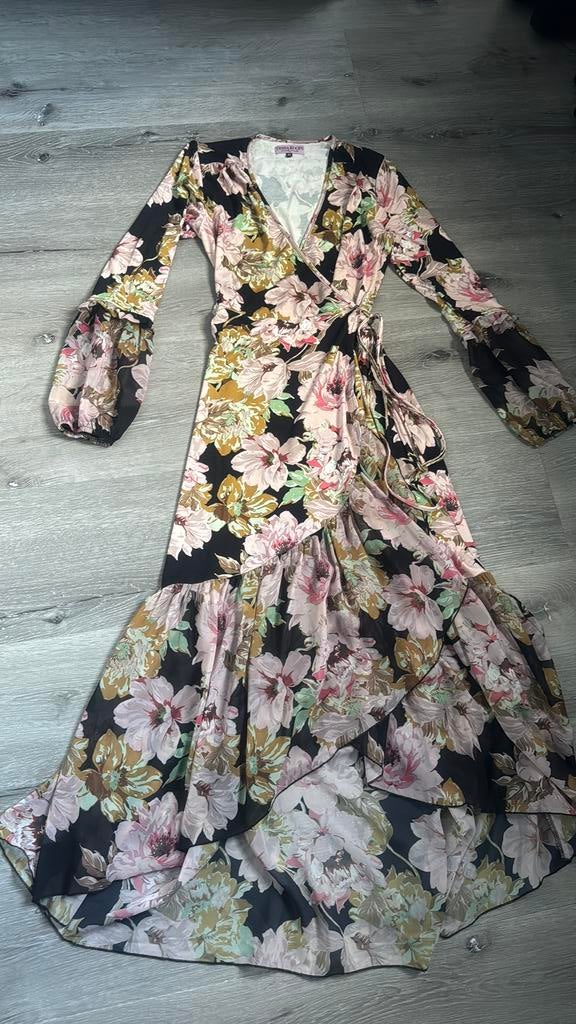Tessa Koops maxi dress maat xs, Ophalen of Verzenden, Zo goed als nieuw, Maat 34 (XS) of kleiner, Onder de knie