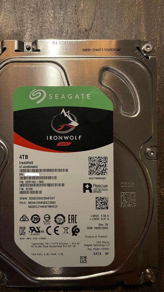 Seagate Ironwolf 4TB met probleem, Computers en Software, Harde schijven, Desktop, Intern, HDD, SATA, Ophalen of Verzenden