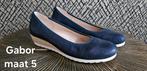 Gabor Comfort ballerina's - Maat 38 (UK 5), Blauw, Gabor, Zo goed als nieuw, Ballerina's